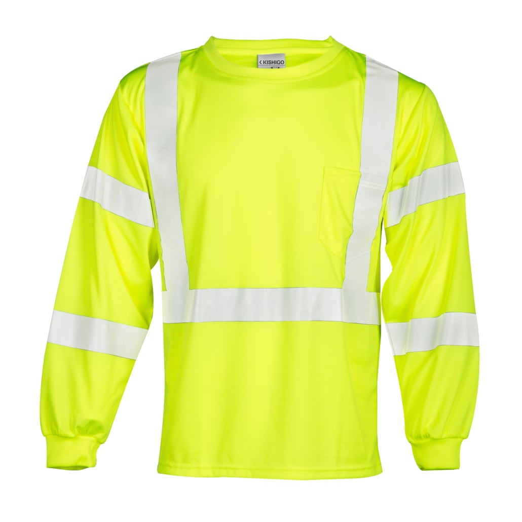 Kishigo Long Sleeve Class 3 T-Shirt in Hi-Vis Yellow